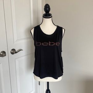 Bebe sport racer back tank NWT